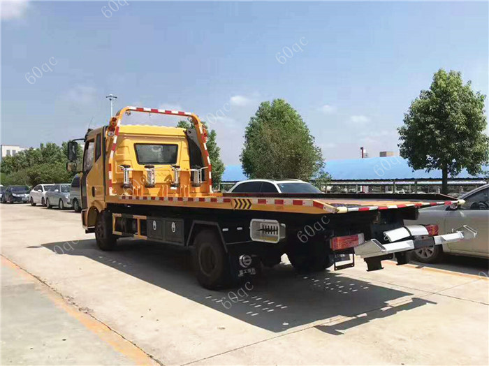 解放J6一拖二平板清障車